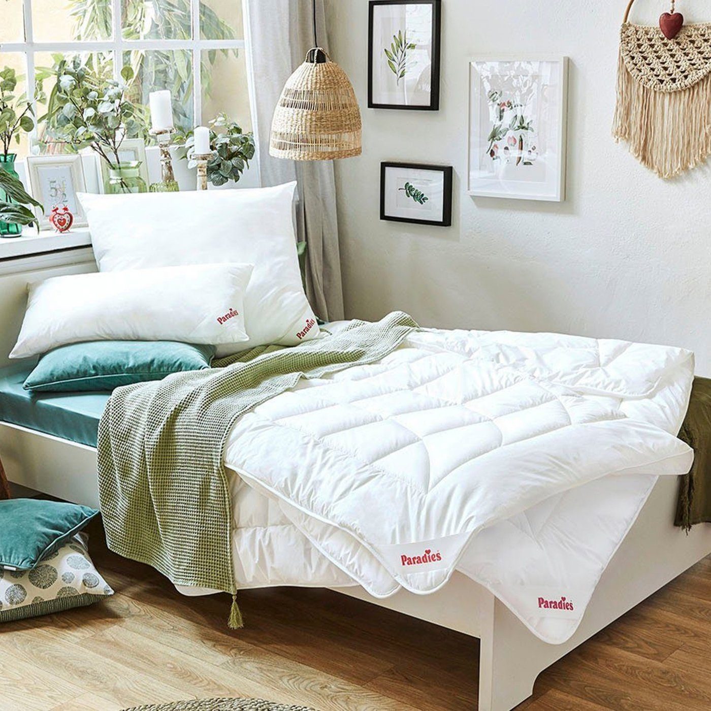Kunstfaserbettdecke, Paradies Vida Bio Organic Ganzjahresbett warme Bettdecke 135x200, Paradies, Füllung: Paradies Softcell Fasertechnologie für dauerhaft bauschiges Volumen, 80% Polyester (50% recycled), 20% Lyocell, Bezug: 100% Bio- Baumwolle, Klim