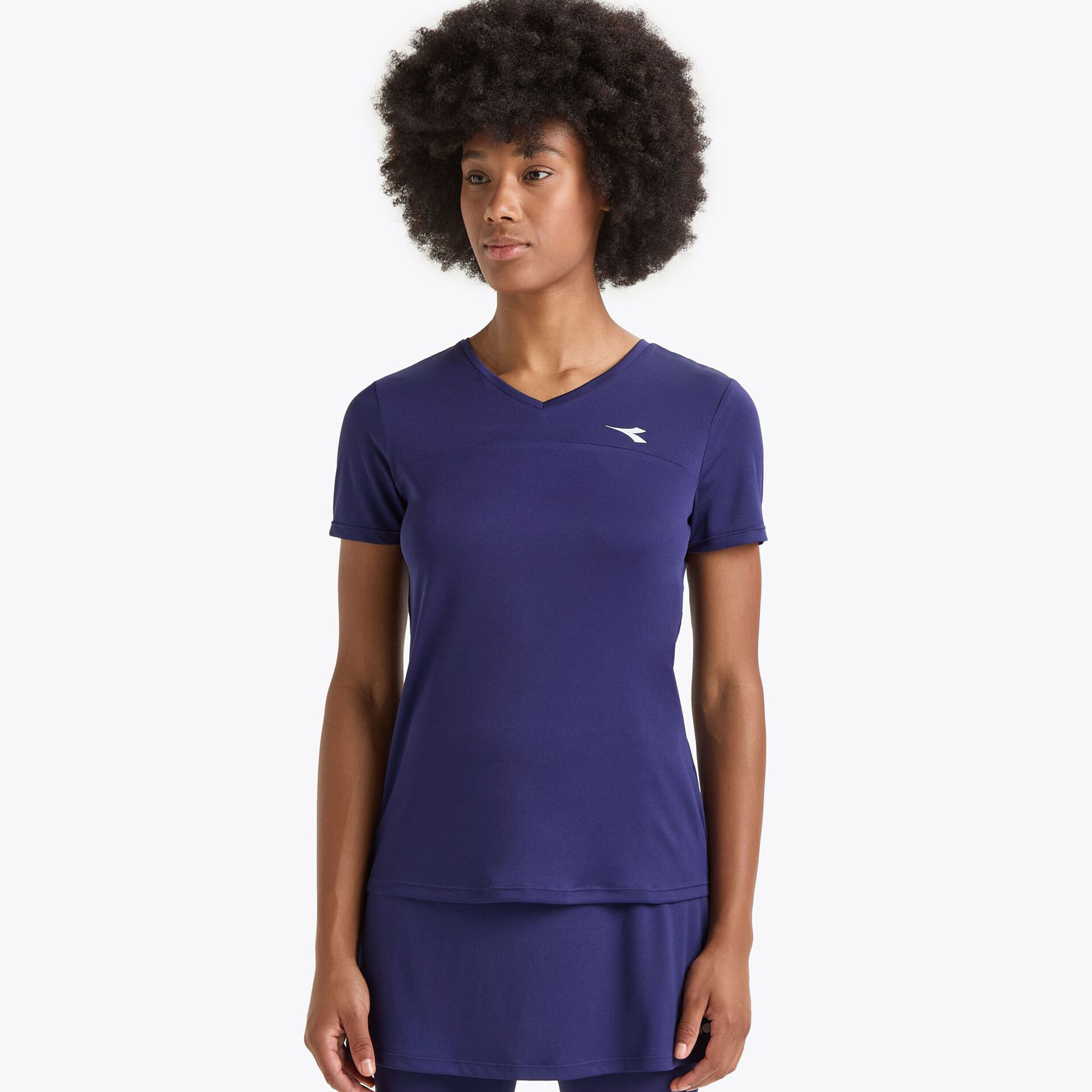 L. Short Sleeve T-Shirt Damen - Blau