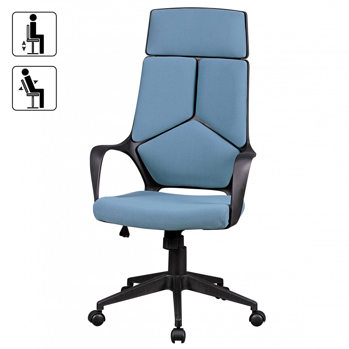 Amstyle Bürostuhl 129 x 70 x 63 cm Blau