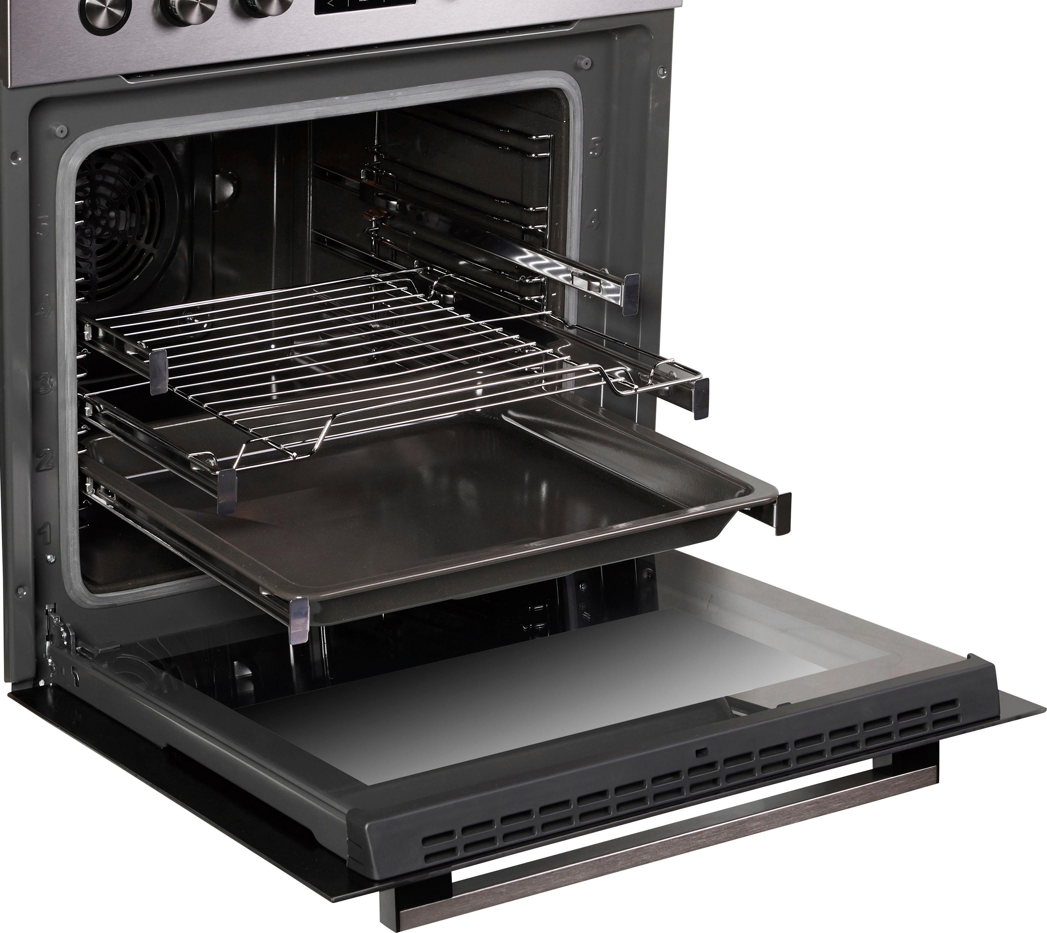 Amica Elektro-Herd-Set EHC 934 001 E, mit 3-fach-Teleskopauszug, Simple Steam Reinigungsfunktion, SteamClean