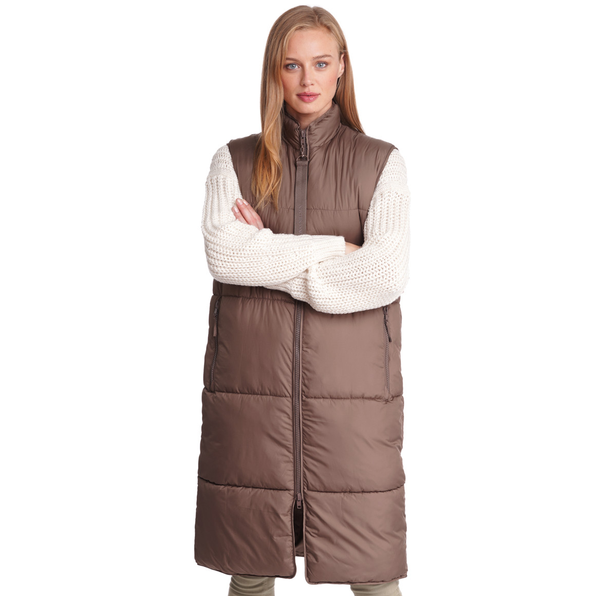 Damen Steppweste im Long-Style