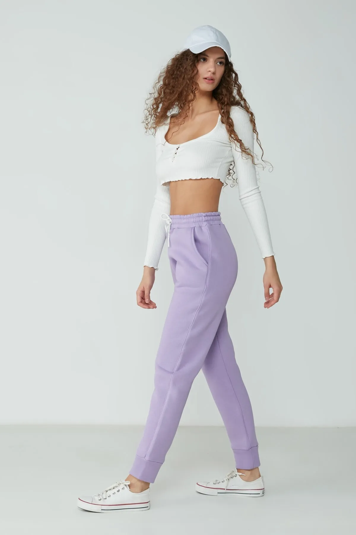 C&City  Jogginghose mit Bündchen am Bein 903 Flieder