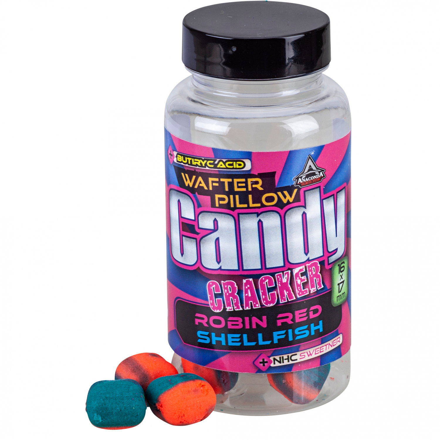 Anaconda Candy Cracker Wafter Pillow (Robin Red/Shellfish)