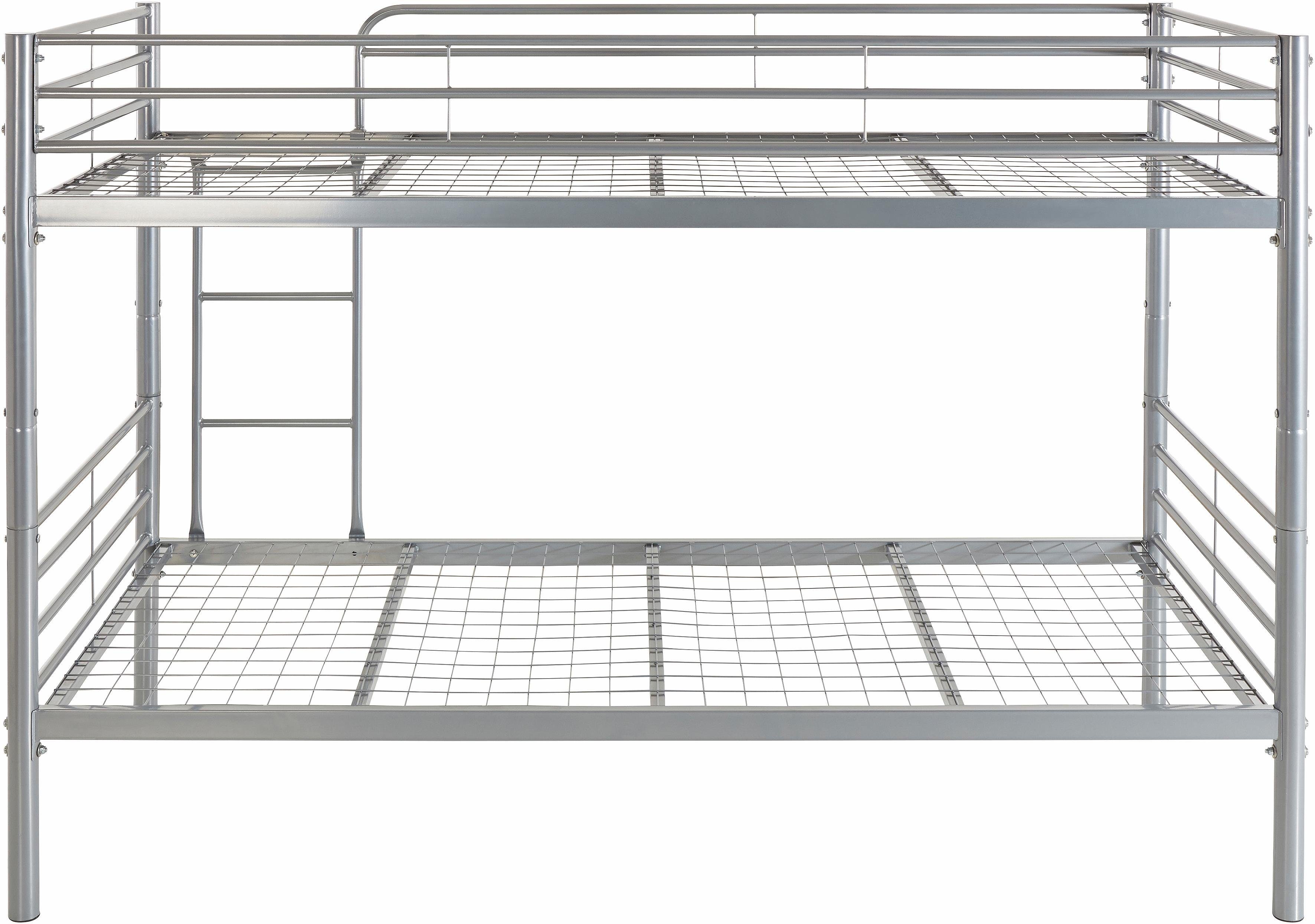 ATLANTIC home collection Etagenbett Alex, inkl. Lattenrost, Absturzsicherung und Leiter aus Metall