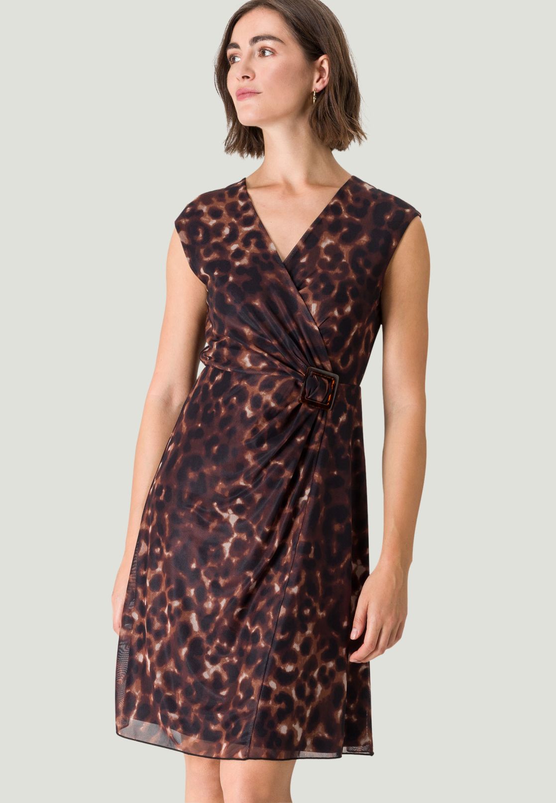 Meshkleid mit Leoprint