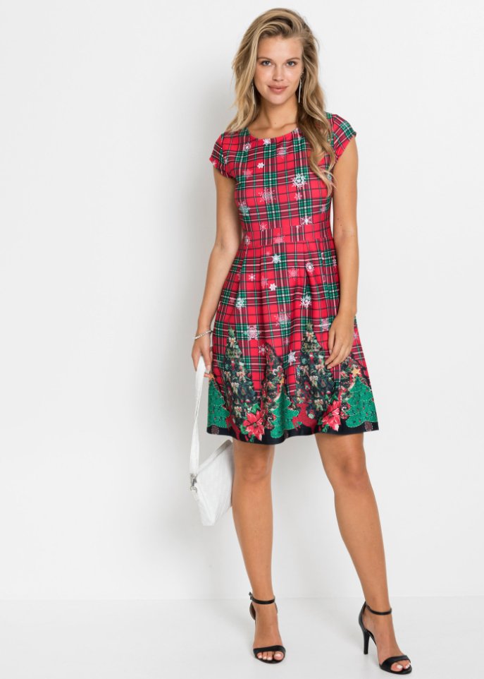 Kleid mit Weihnachtsmotiv
