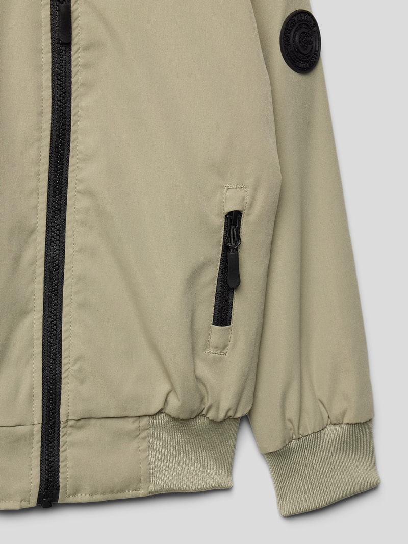 Bomberjacke mit Label-Badge in schilf