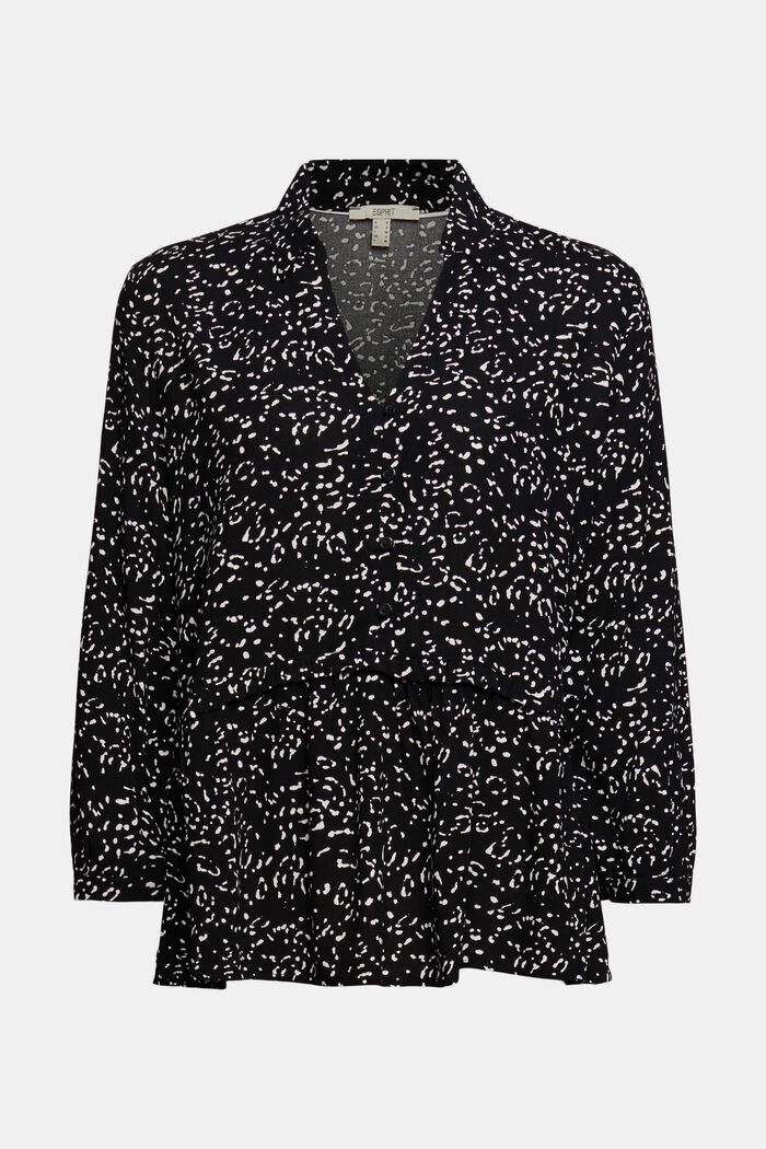 Bluse mit Rüschenkante, LENZING™ ECOVERO™