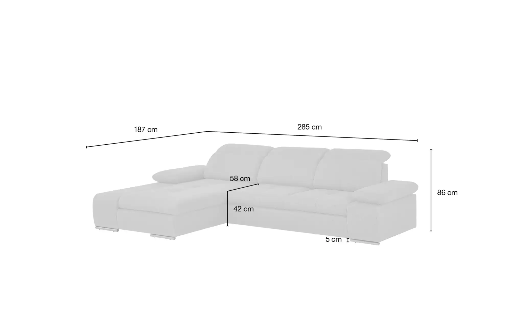 Twist Ecksofa Webstoff Avilla