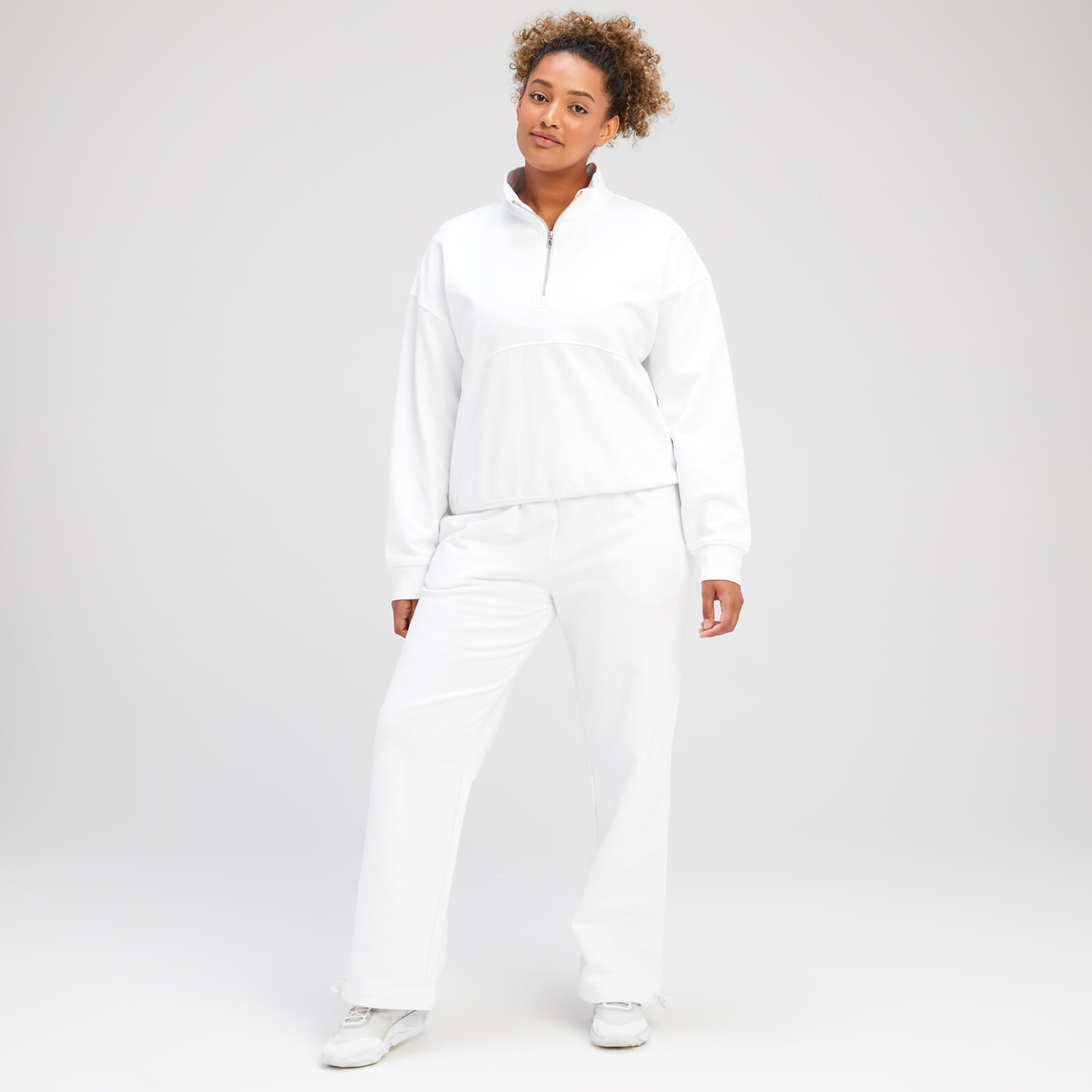 Sweat à fermeture éclair ¼ MP Rest Day pour femmes – Blanc