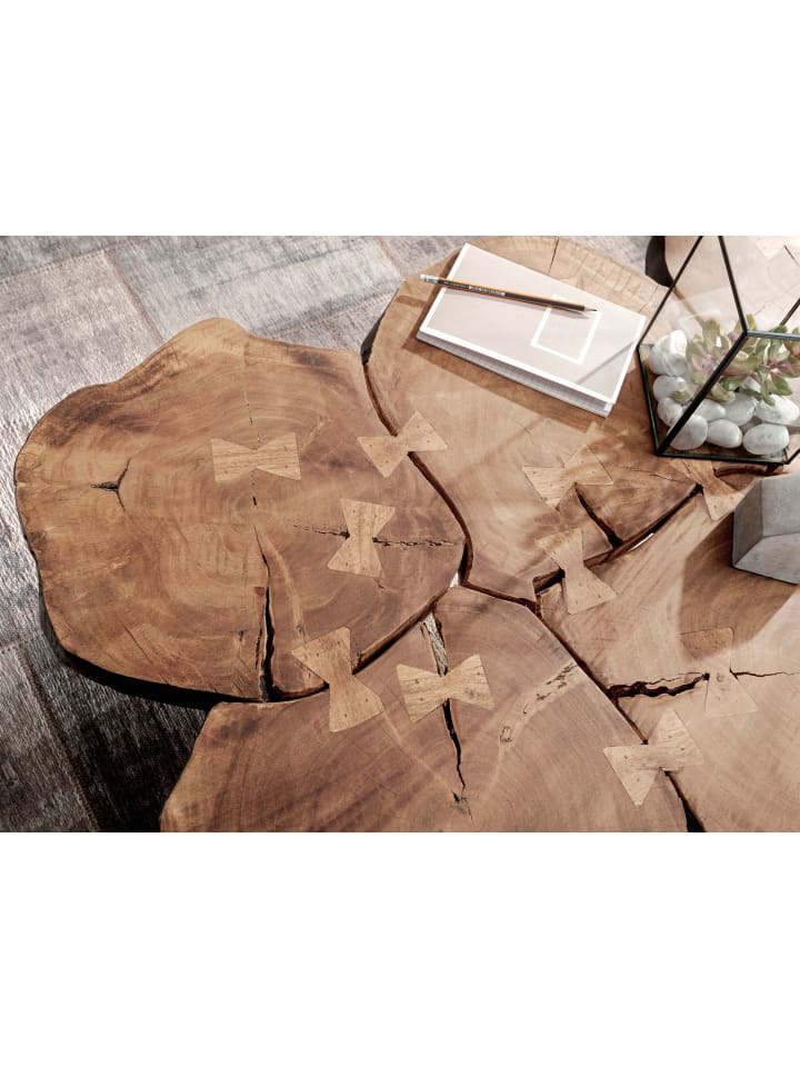 KADIMA DESIGN Couchtisch BAGLI Massiv-Holz 115 cm breit Wohnzimmer-Tisch günstig kaufen onesize