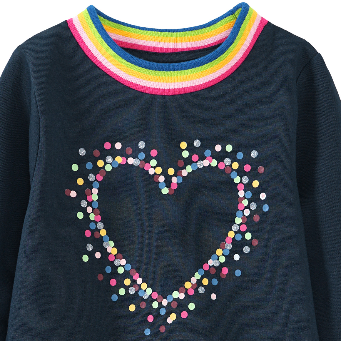 Mädchen Sweatkleid mit bunten Akzenten