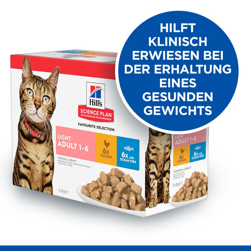 Hill's Nassfutter Hill's SCIENCE PLAN Light Adult Multipack Huhn 24x85 g