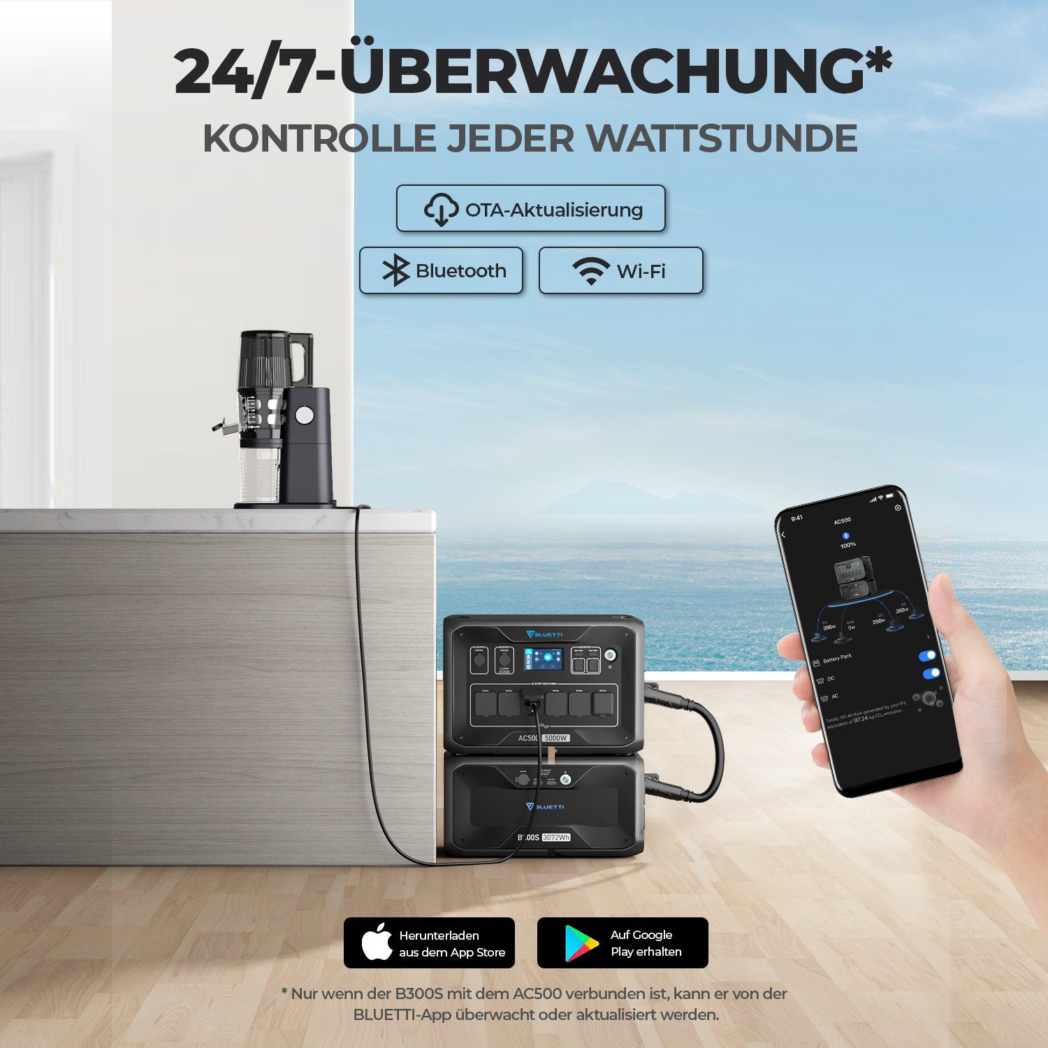 BLUETTI Stromerzeuger B300S Erweiterungsakku Powerstation, 3072Wh LiFePO4 Batterie