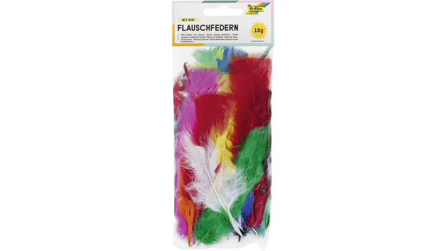 folia Flauschfedern 10g farblich sortiert