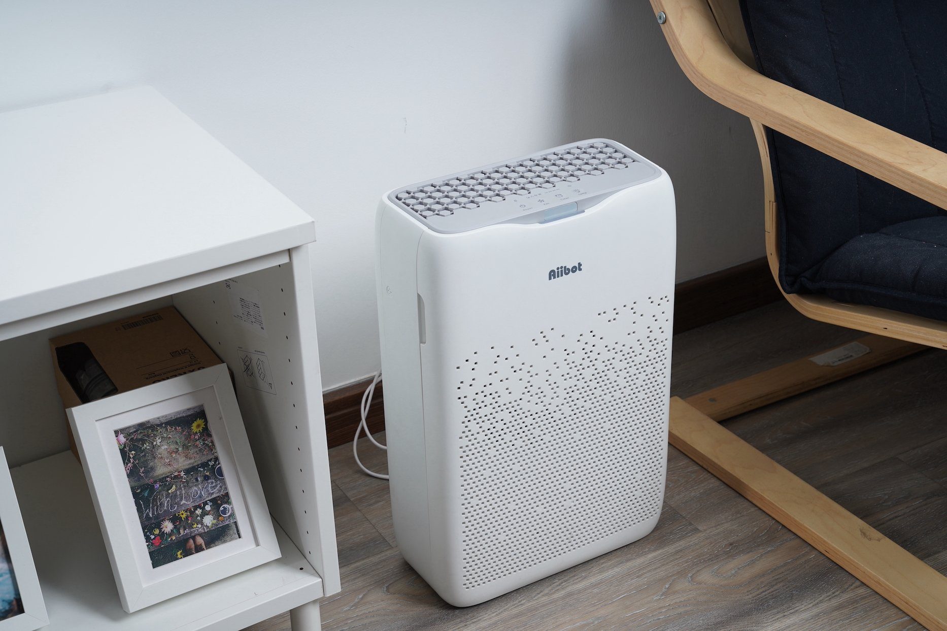 *Aiibot Luftreiniger Luftreiniger mit 5 in 1 HEPA Filter,4 Lüfterstufen,Ionisierer, für 80 m² Räume, Timer, Nachtmodus(unter 29 dB), 4 Windgeschwindigkeit