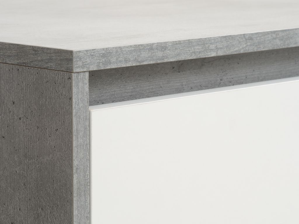 BILLUND Schrank 119x193 weiß/beton