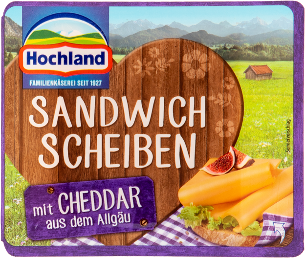 Hochland Sandwich Scheiben mit Cheddar