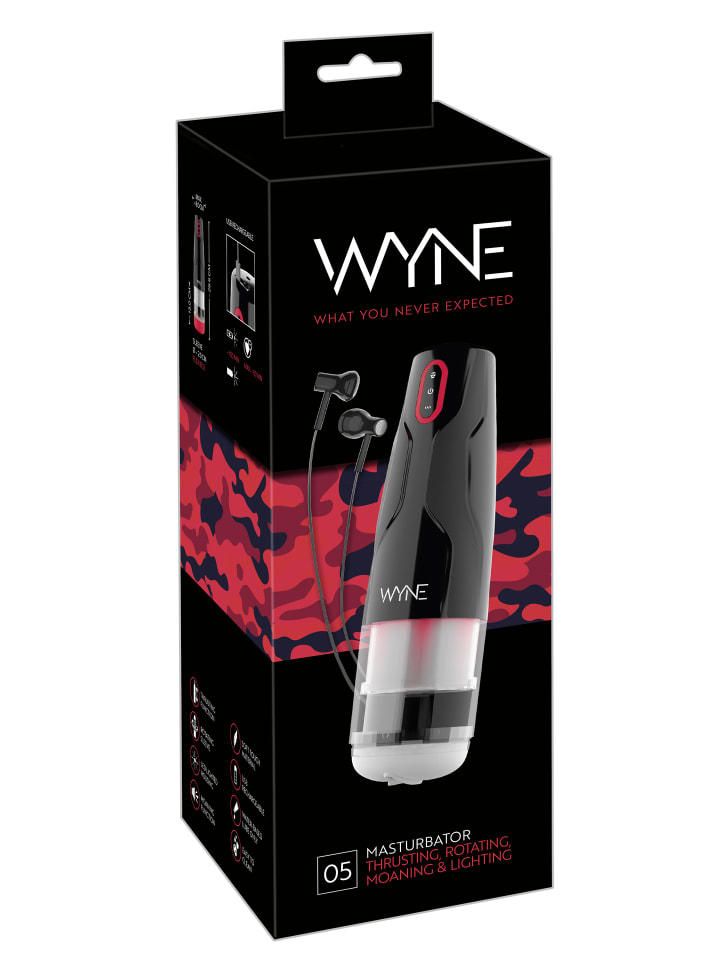 WYNE Masturbator mit Stoßfunktion Masturbator 05 in schwarz günstig kaufen 28 cm
