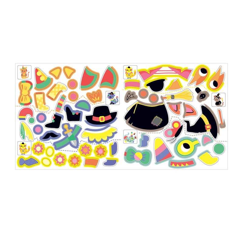 Pochette Animaux les chats, autocollants - Lito
