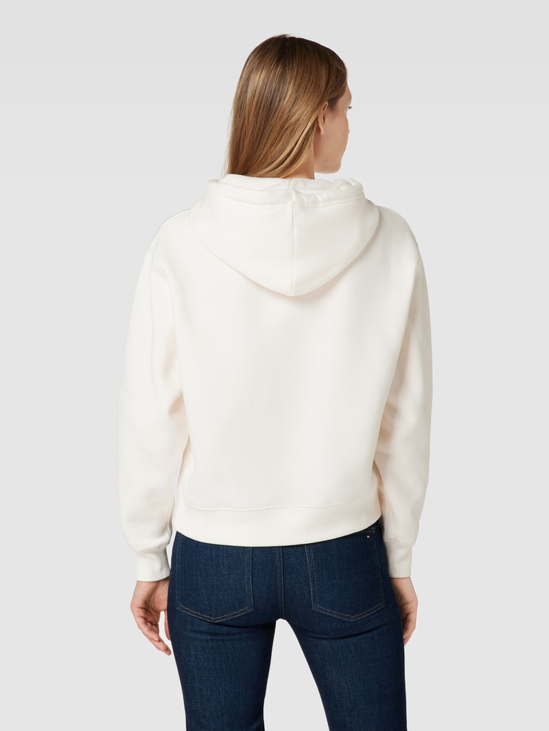 Hoodie mit Label-Print Modell 'VARSITY' in ecru