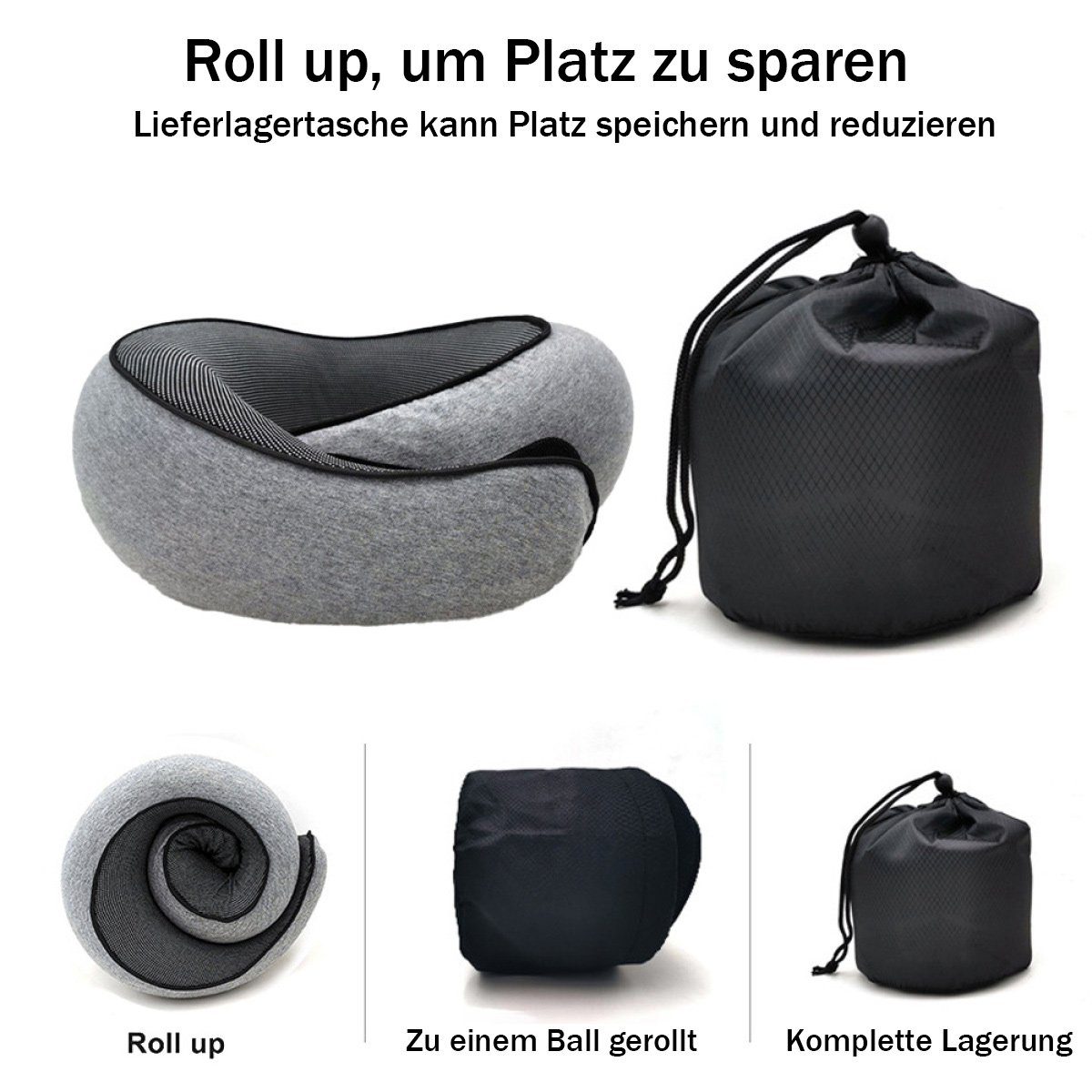 Rwoythk Nackenkissen Nackenkissen Reisekissen Nackenhörnchen Memory Foam Reise Neck Pillow, Komfortabel