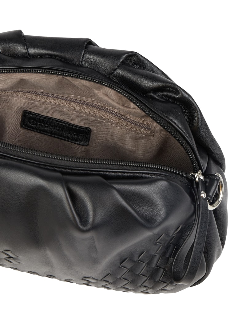 Crossbody Bag in Leder-Optik in schwarz