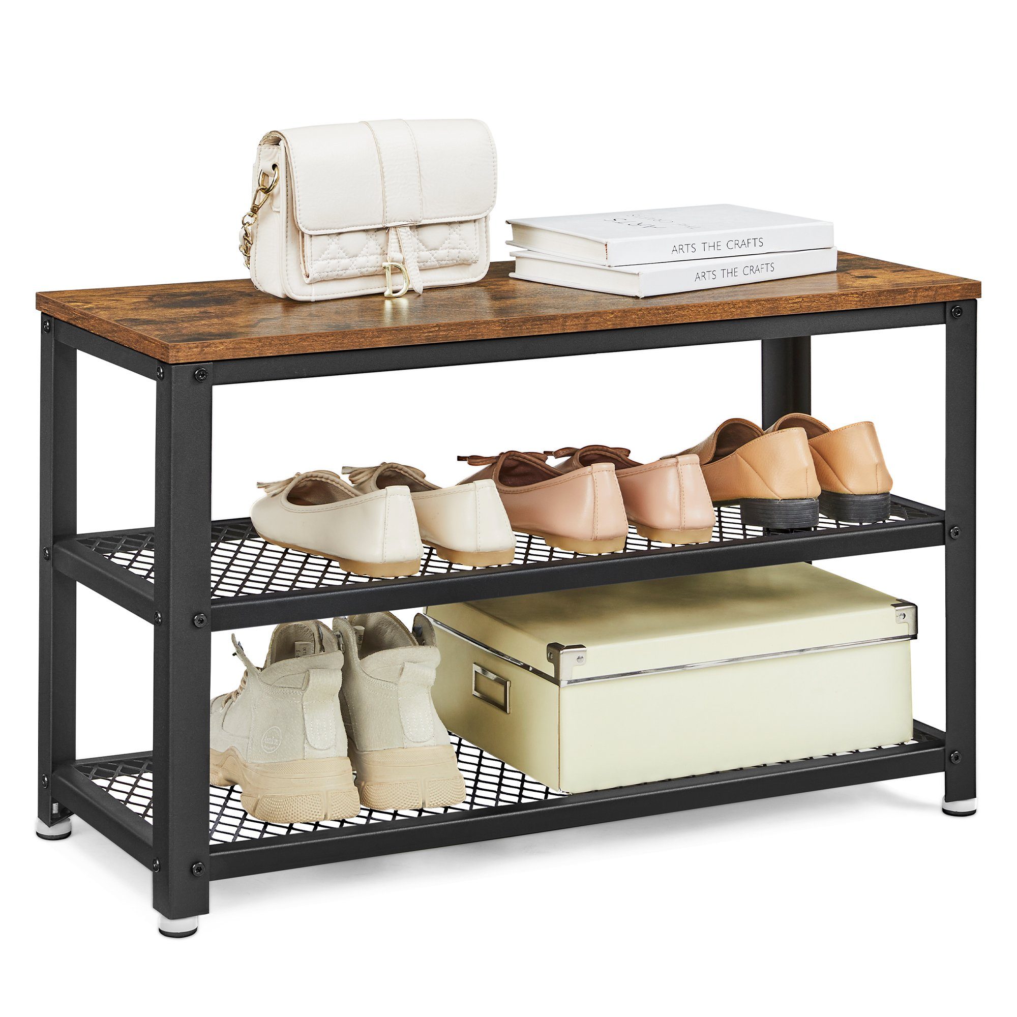 VASAGLE Schuhbank, Schuhregal, 73 x 30 x 45 cm (L x B x H)