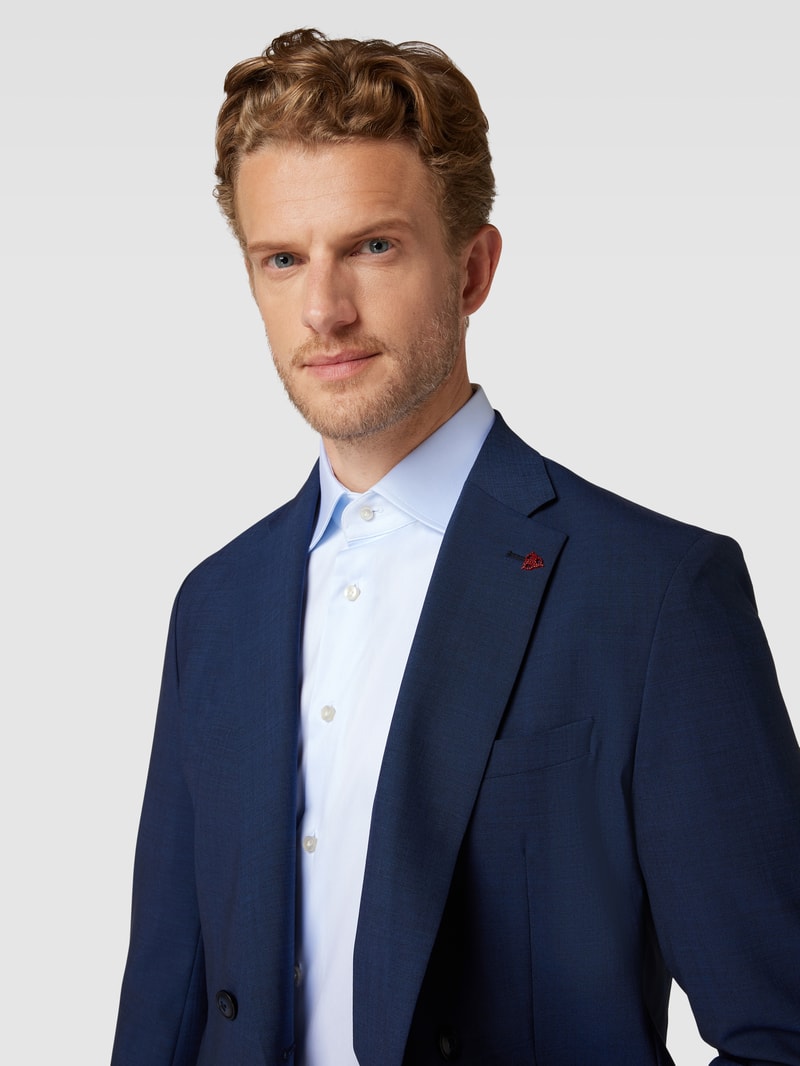 Shaped Fit Business-Hemd mit Haifischkragen in bleu
