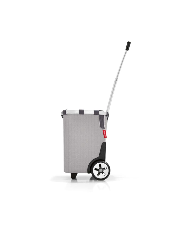 Reisenthel carrycruiser - Einkaufstrolley 47.5 cm (frame raffia black) in herringbone grey günstig kaufen onesize