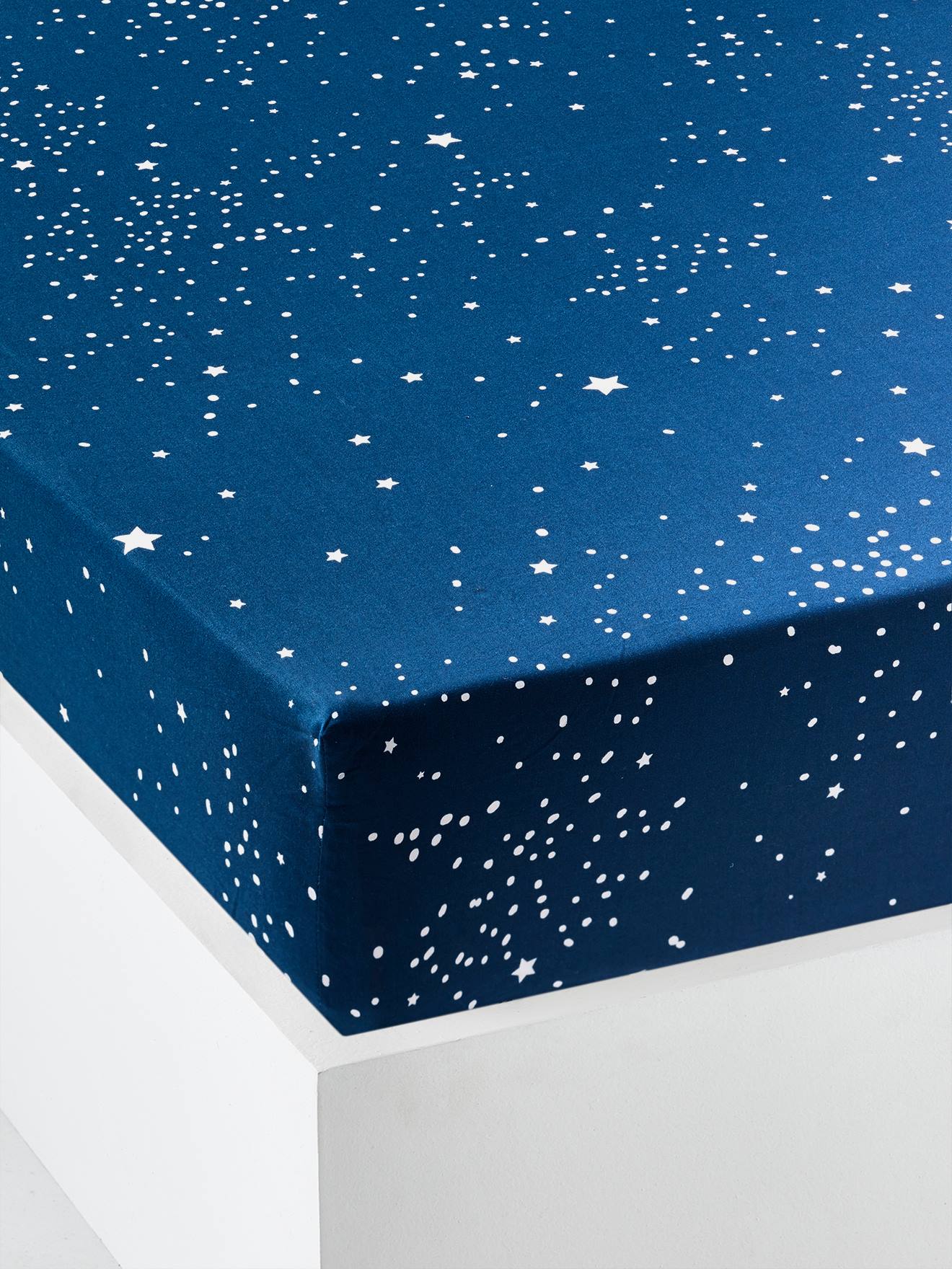 Vertbaudet Kinder Spannbettlaken POLARSTERN Oeko Tex - dunkelblau