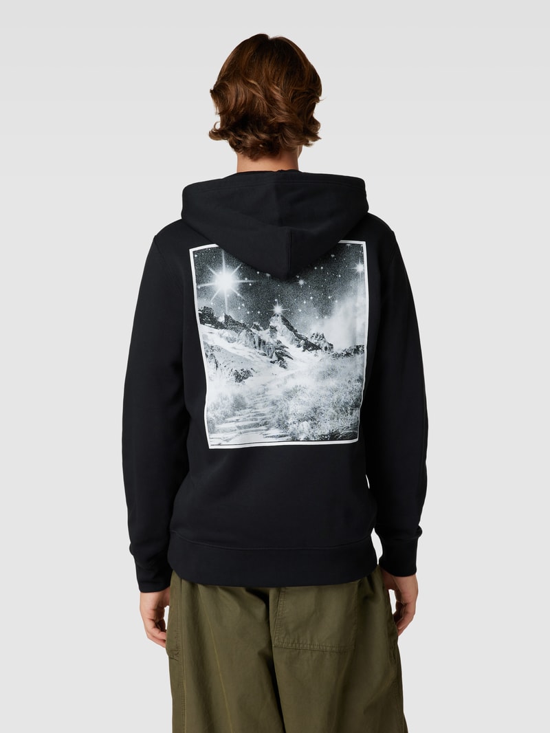 Hoodie mit Logo-Print in schwarz