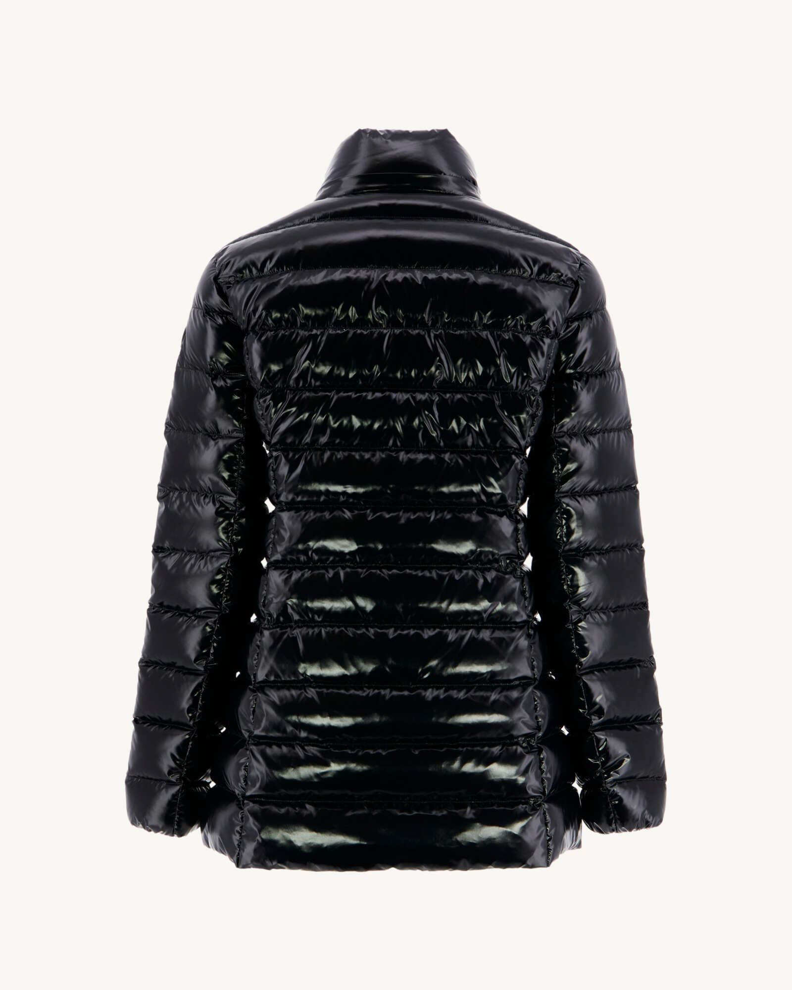 Doudoune mi-longue laquée Grand Froid Noir Perle