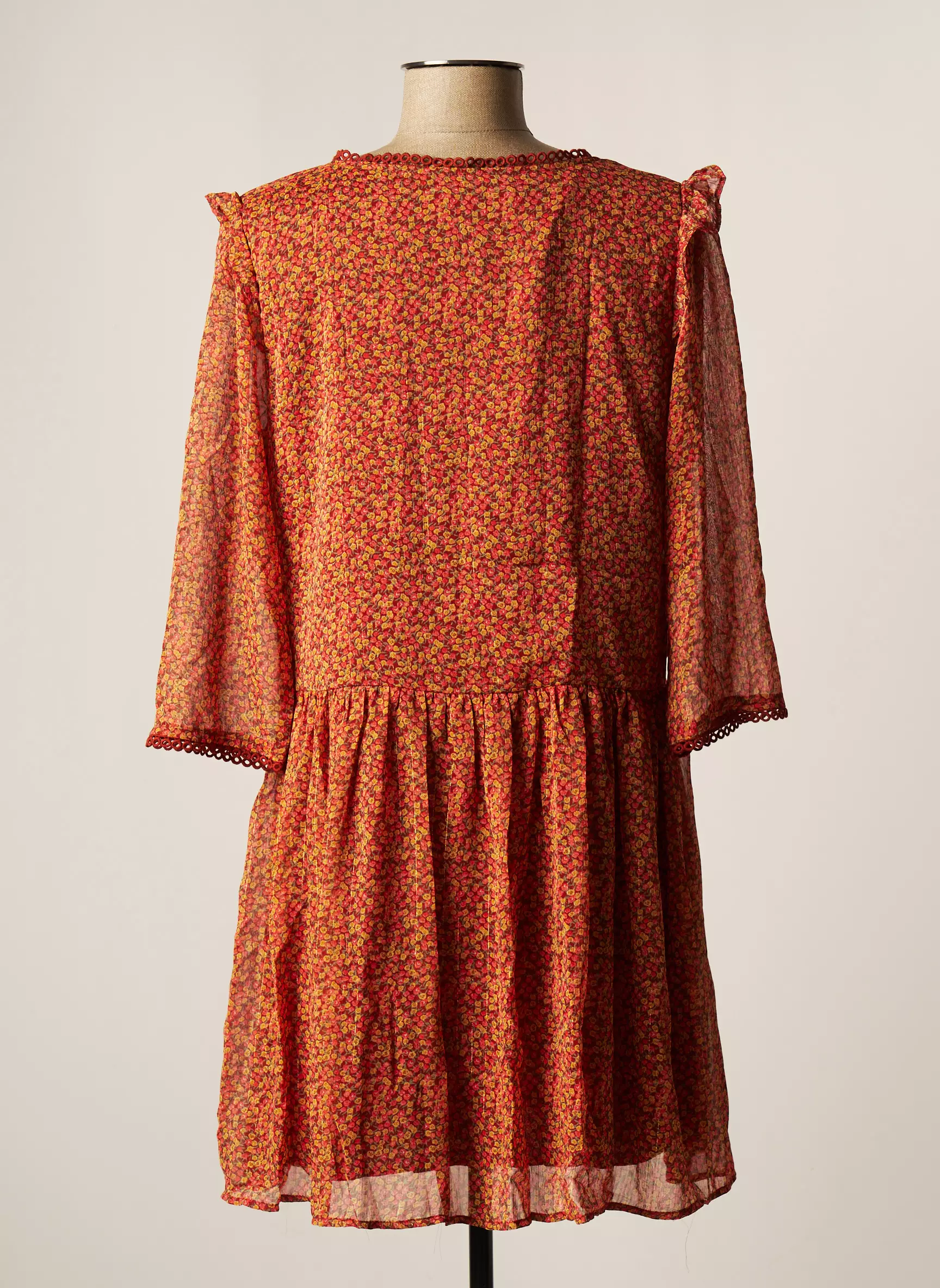By One Robes Courtes Femme couleur orange