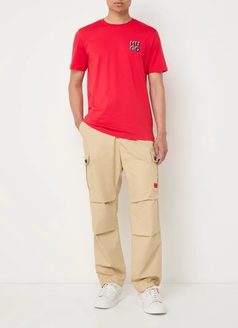 Pantaloni cargo HUGO BOSS Garlo233 Slim Fit cu logo