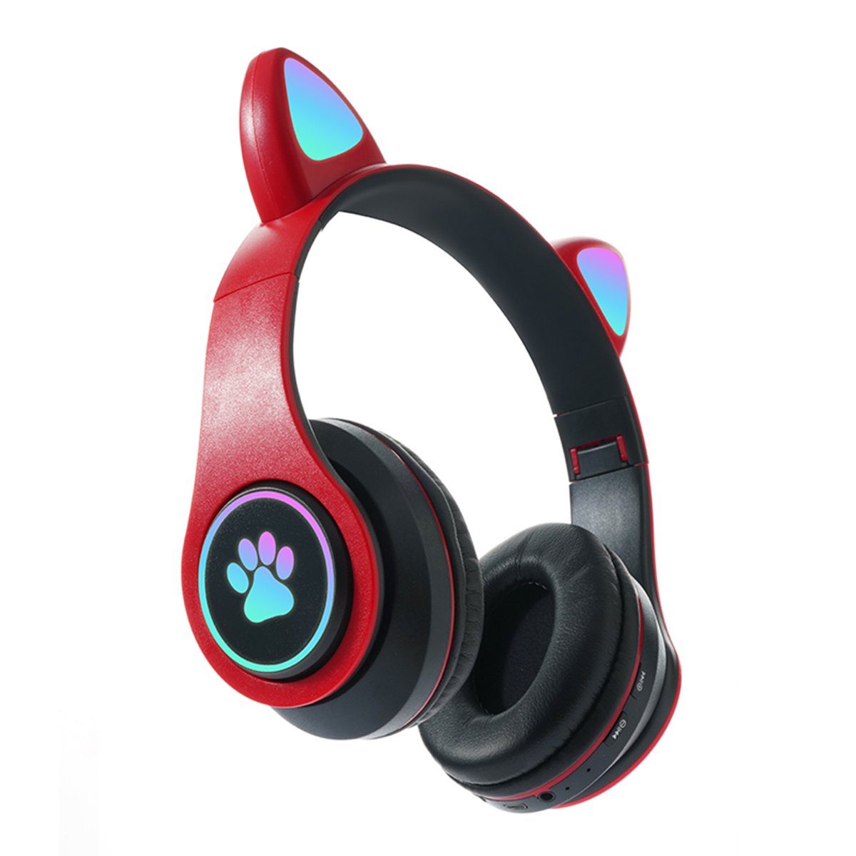 Diida Drahtloses Bluetooth-Headset, wettbewerbsfähiges Gaming-Headset Kinder-Kopfhörer (Bluetooth, Katzenohr-Headset für Mädchen, kompatibel mit Tablet/Computer/Telefon)
