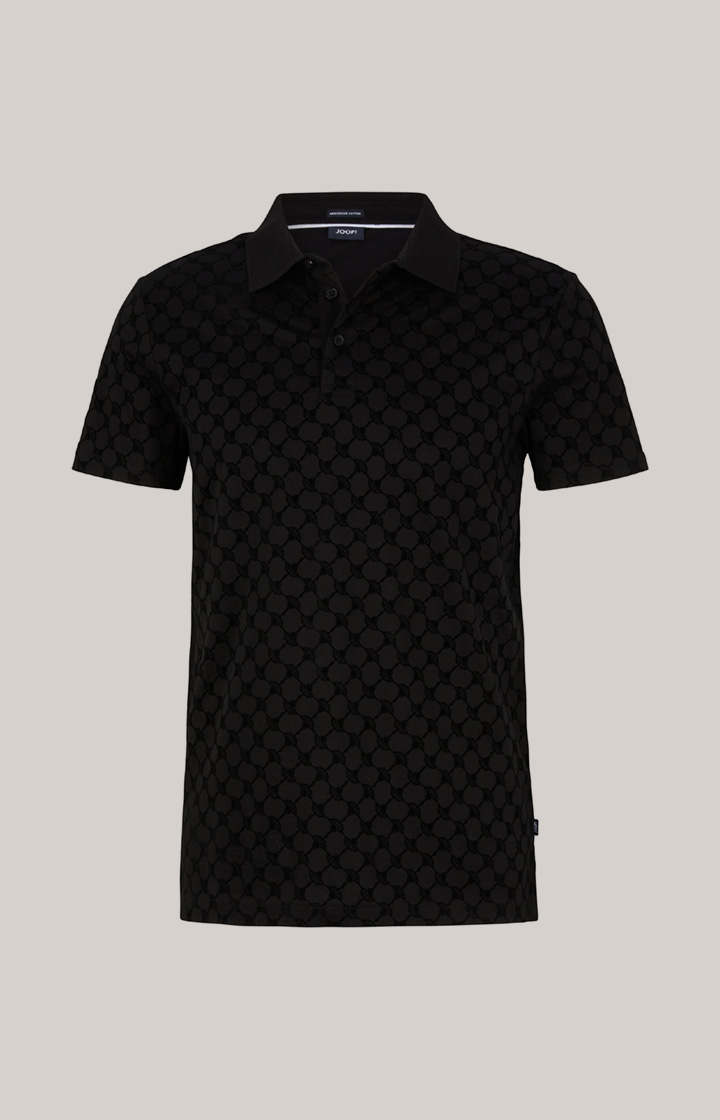 Cornflower Poloshirt Pancrazio in Schwarz