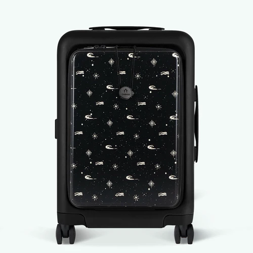 ORLY 4-wheel hard-shell suitcase with BIQ black pouch