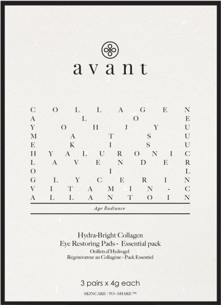 Avant Age Radiance Essential Pack Hydra-Bright Collagen Eye Restoring Pads Augenpads