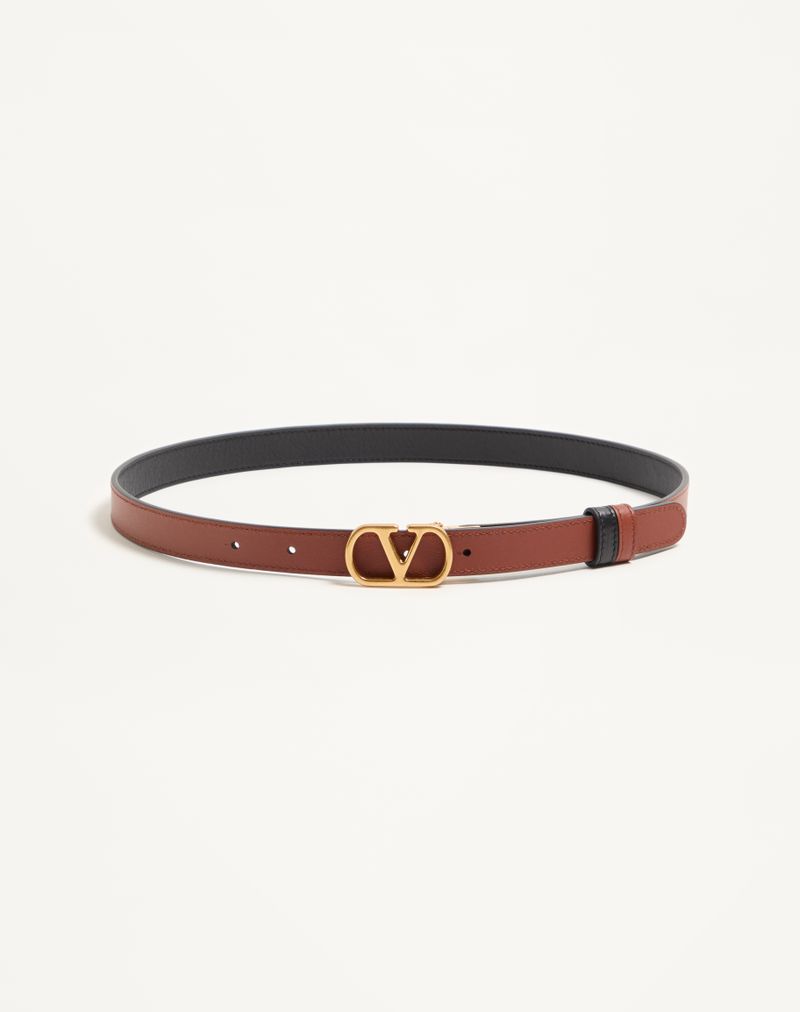 VLogo Signature vendbart bælte i skinnende kalveskind 20 mm