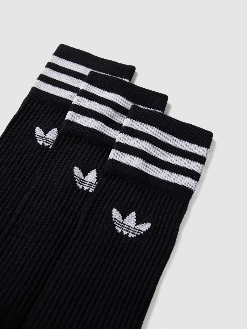 Socken mit Label-Print im 3er-Pack in schwarz