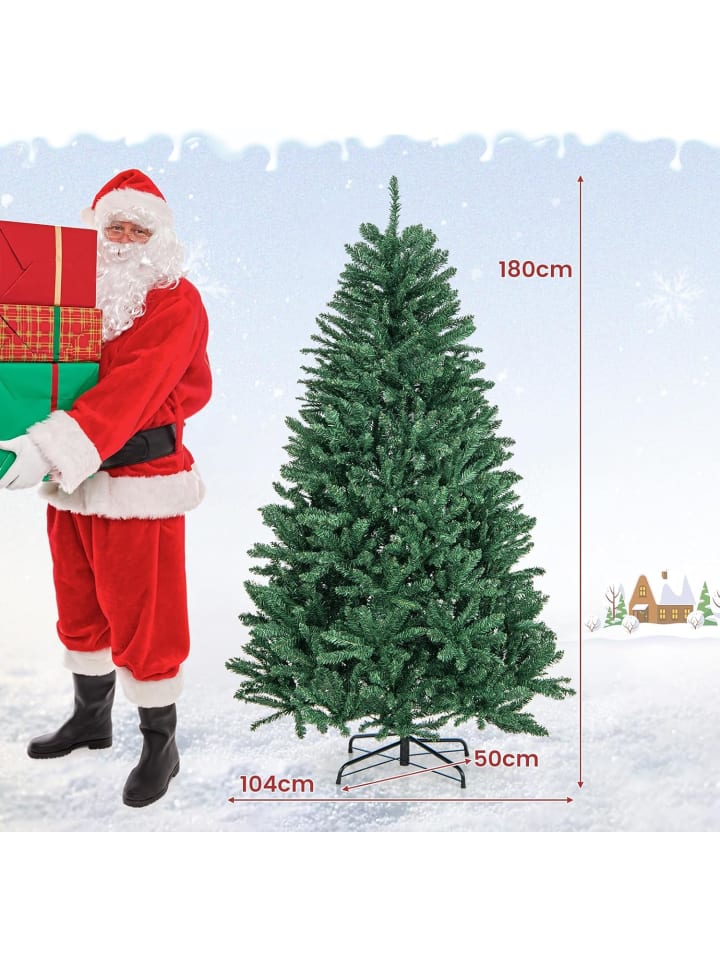 COSTWAY 225cm Weihnachtsbaum Christbaum in Grün günstig kaufen onesize
