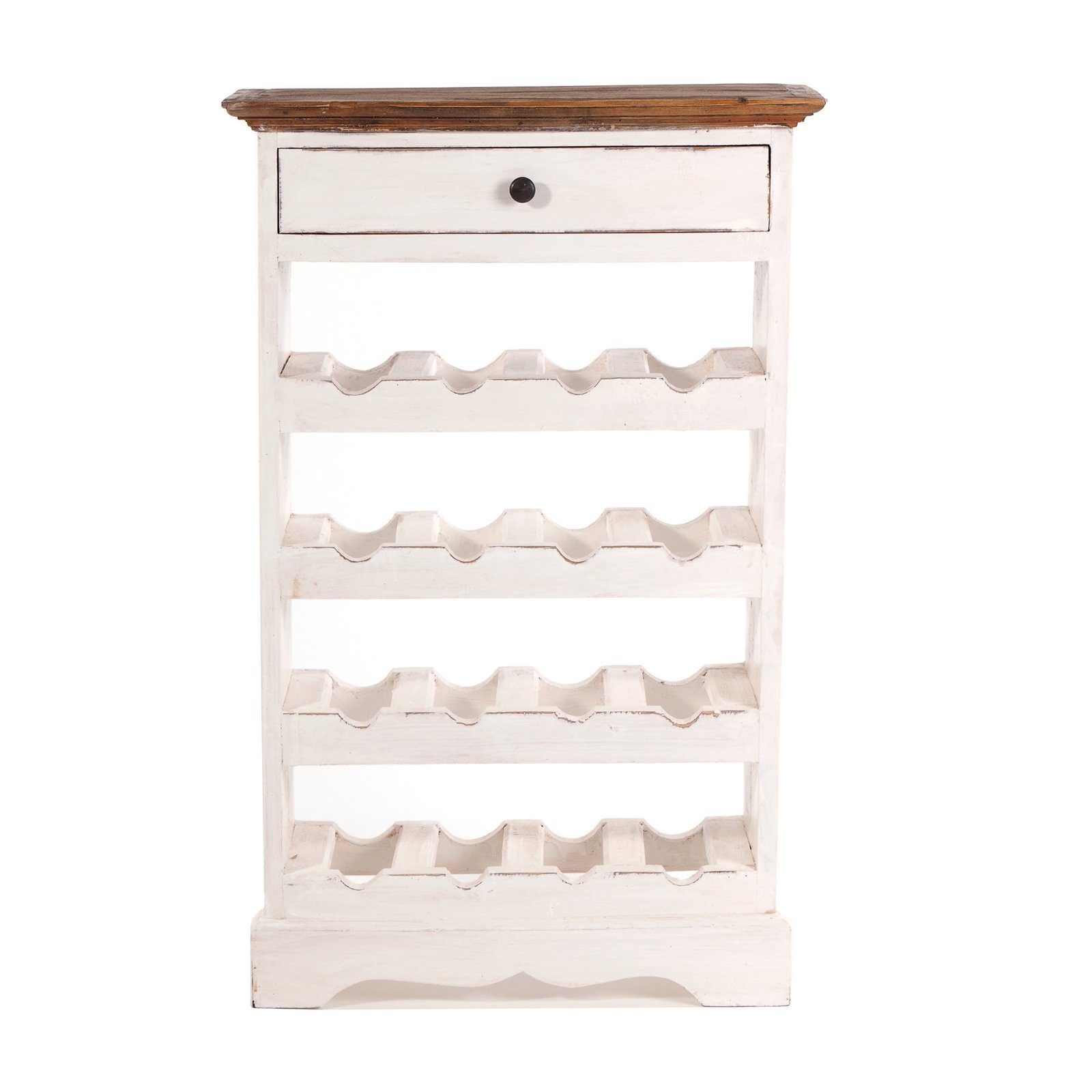 DESIGN DELIGHTS Weinregal WEINREGAL CORTEZ, 85x55cm(HxB) Flaschenregal aus Holz mit Schublade