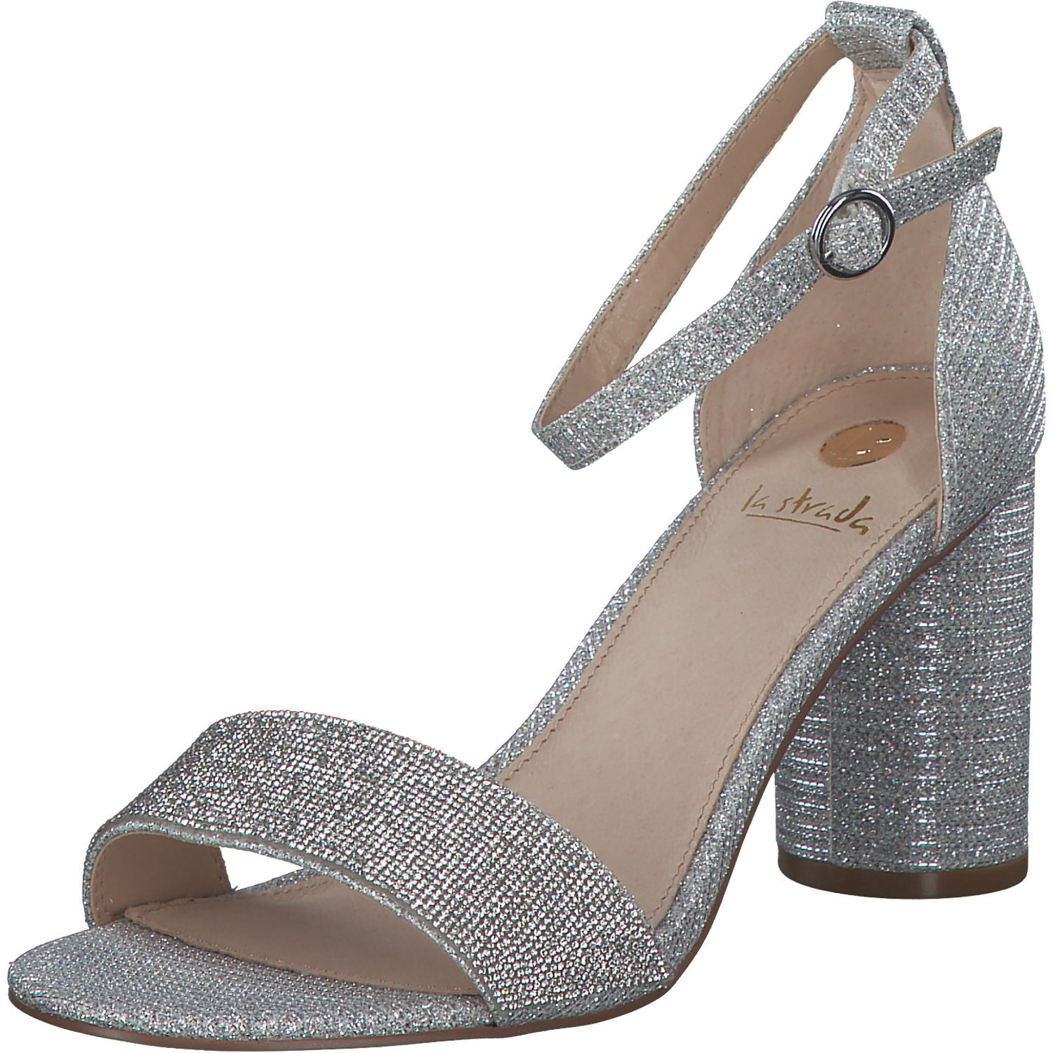 La Strada 1904220, Pumps, Damen, silver-glitter-stones