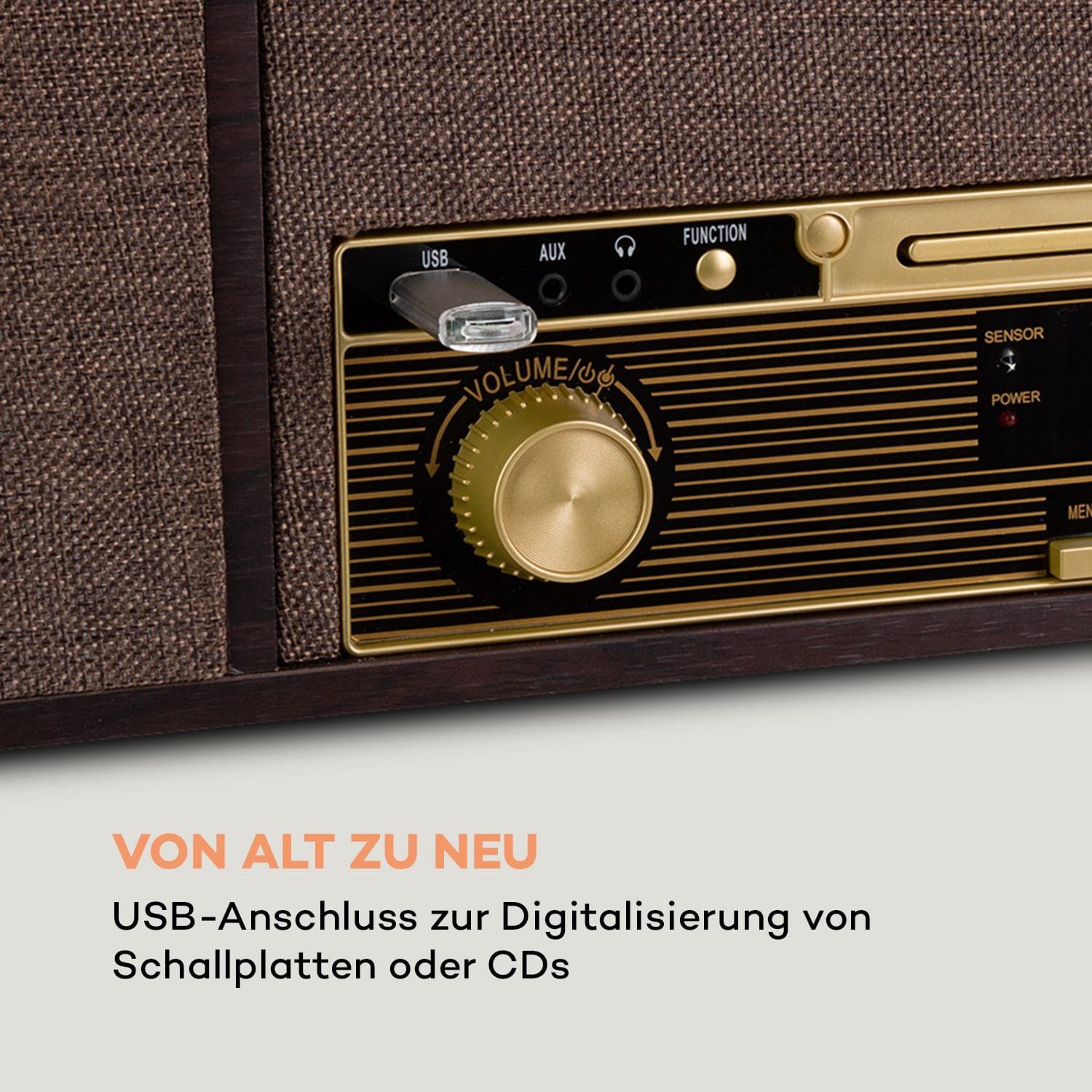 Auna Belle Epoque 1912 Plattenspieler (Bluetooth)