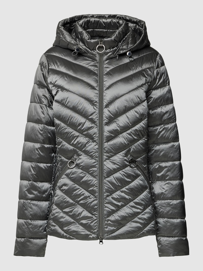 Steppjacke mit Stehkragen in anthrazit