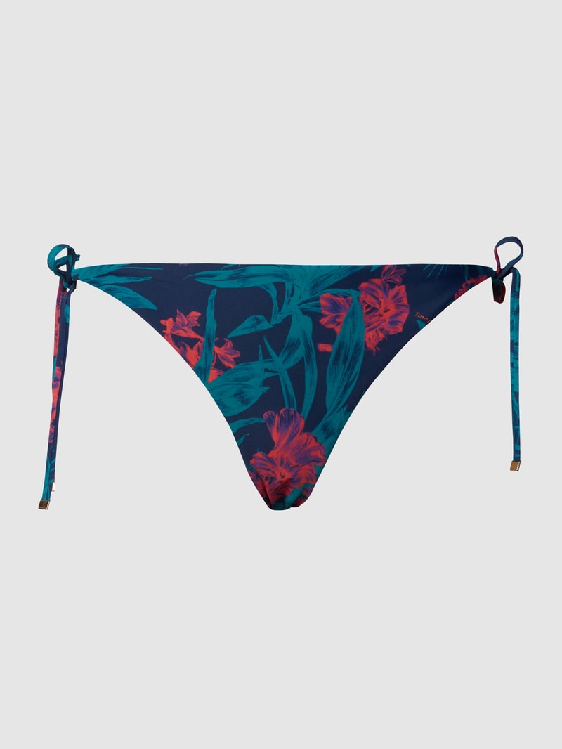 Bikini-Hose mit All-Over-Muster in marineblau