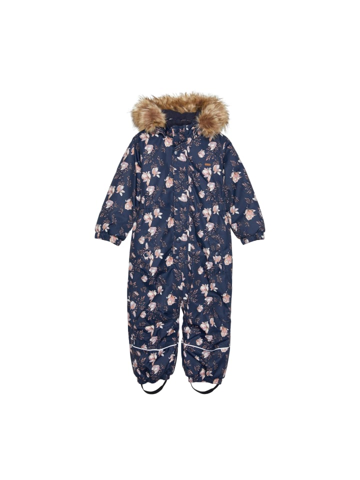 Minymo Schneeoverall 162144KW Schneeanzug mit Kapuze und Fußschlafen in Blau günstig kaufen