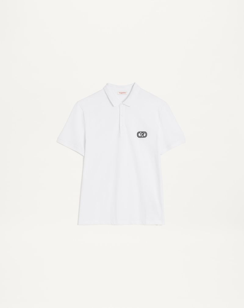 Polo de algodão piqué com patch exclusivo Vlogo