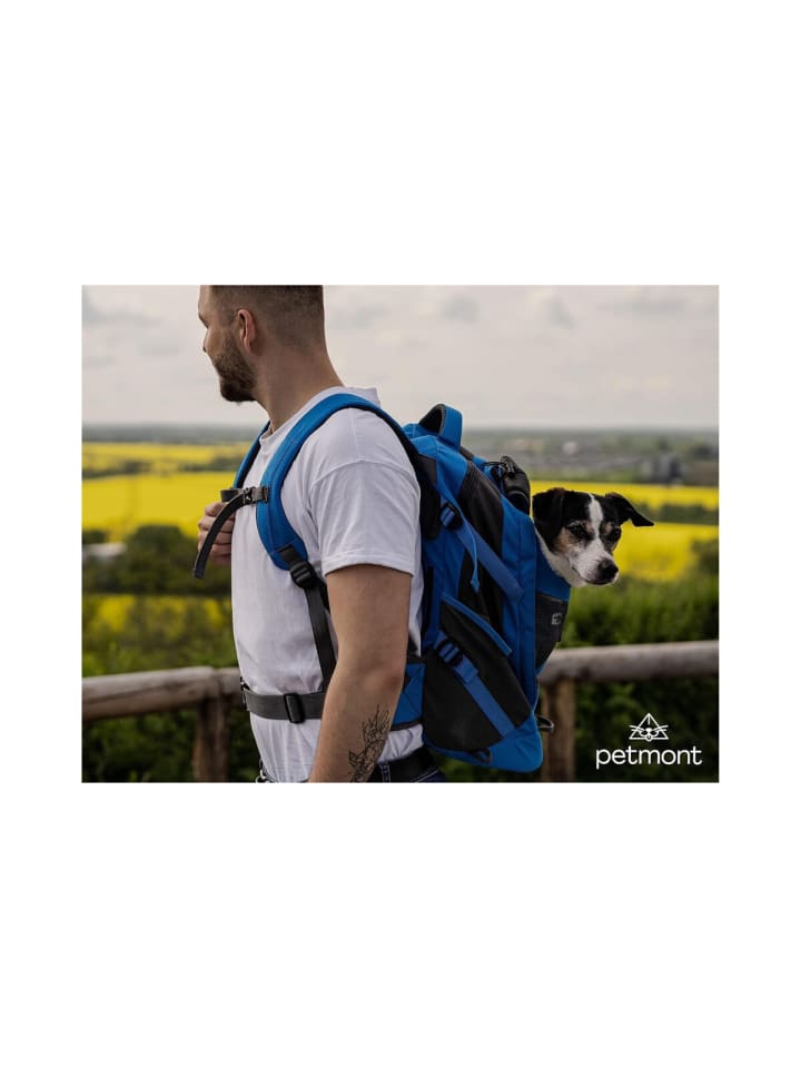 COFI 1453 Petmont Hunderucksack in Blau bis zu 8 kg Tragekraft - perfekt in Blau günstig kaufen 29 cm